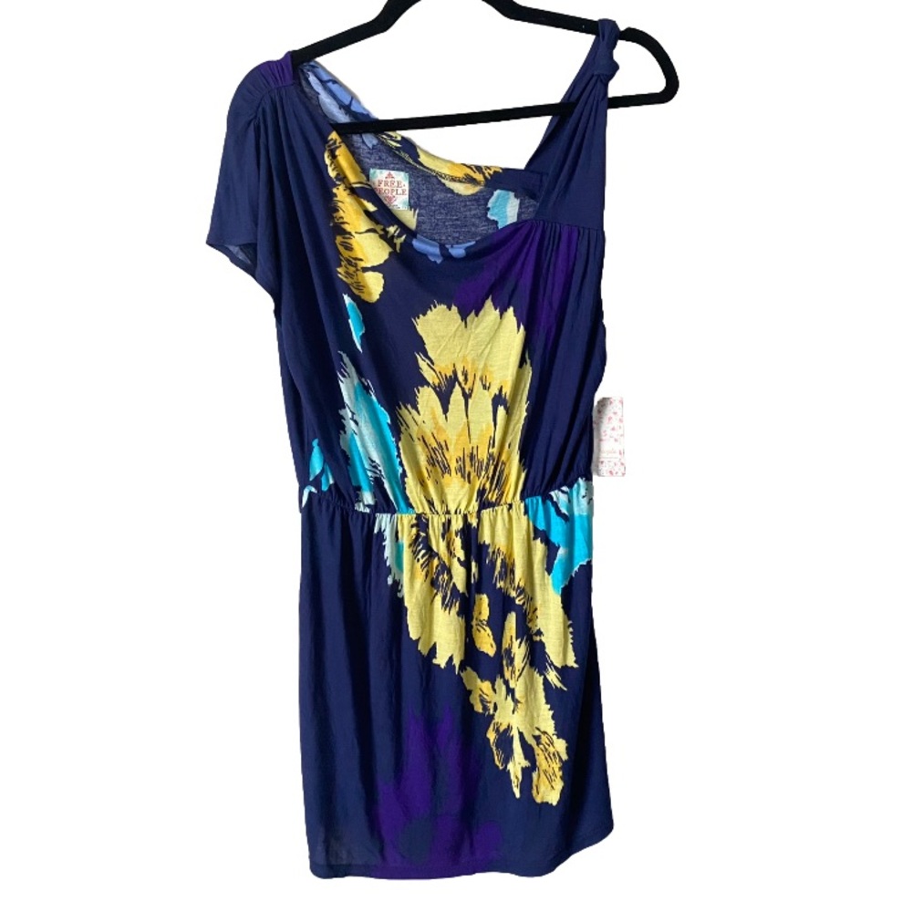 Free People Indigo Blue Floral Sleeveless Mini Dress Size Small S New With Tags
